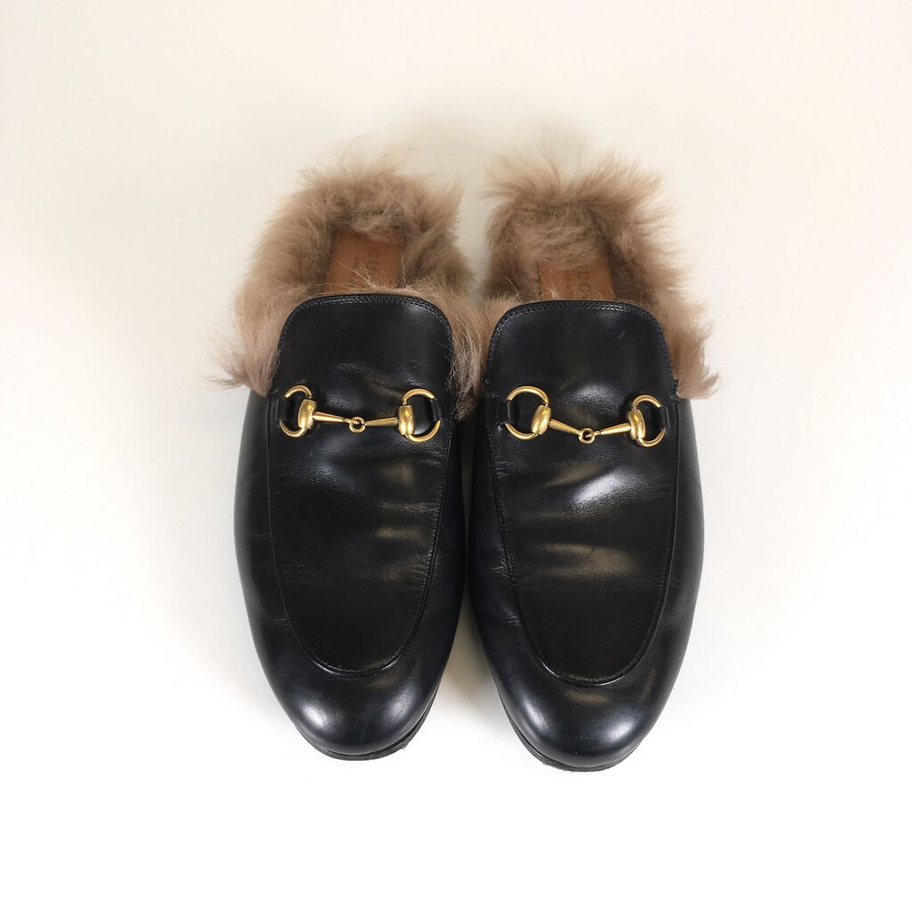 Gucci Princetown Fur Loafers