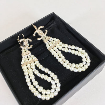 Chanel Pearl Earrings