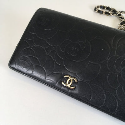 Chanel Camellia Wallet with Chain