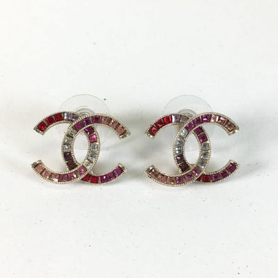 Chanel CC Crystal Earrings