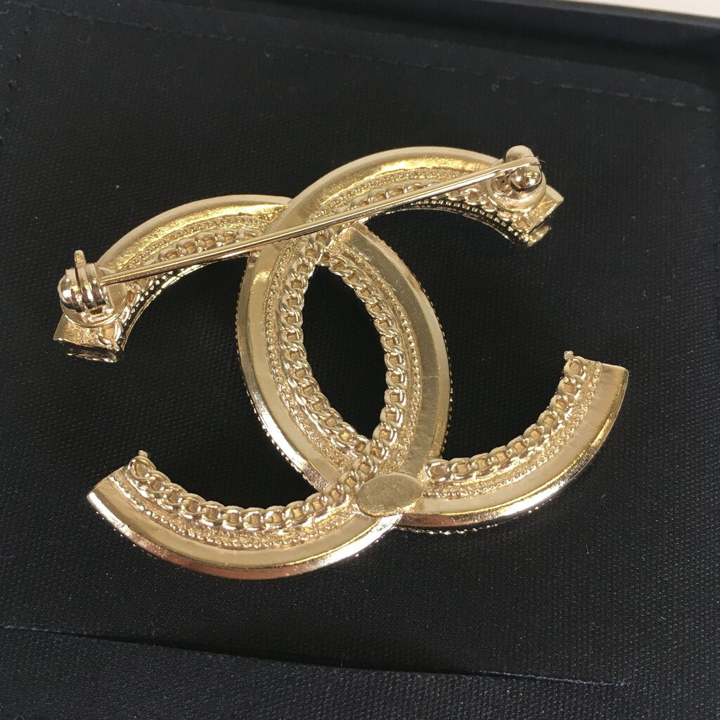 Chanel CC Pearl Brooch