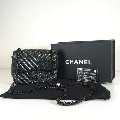 Chanel Chevron Mini Square