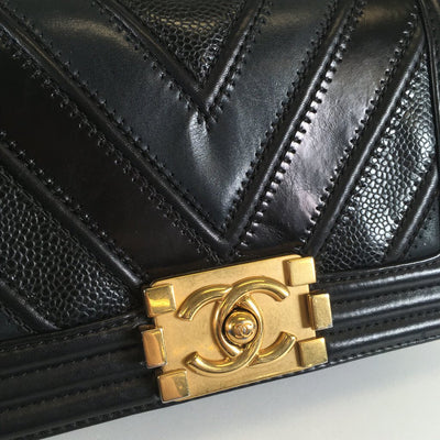 Chanel Chevron Boy Bag