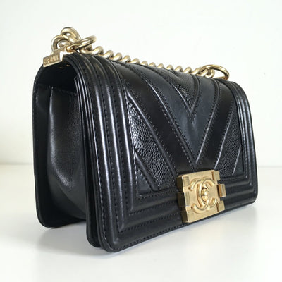 Chanel Chevron Boy Bag