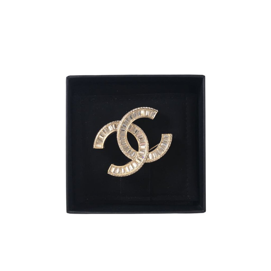 Chanel CC Crystal Brooch