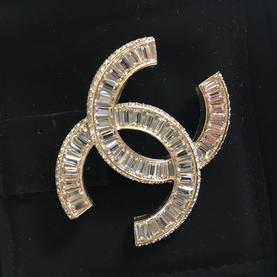 Chanel CC Crystal Brooch