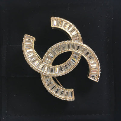 Chanel CC Crystal Brooch