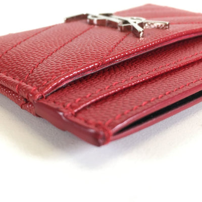 Saint Laurent (YSL) Cassandre Cardholder red shw