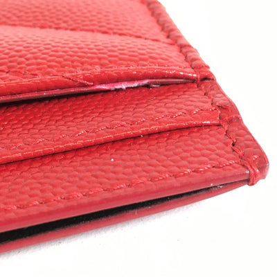 Saint Laurent (YSL) Cassandre Cardholder red shw