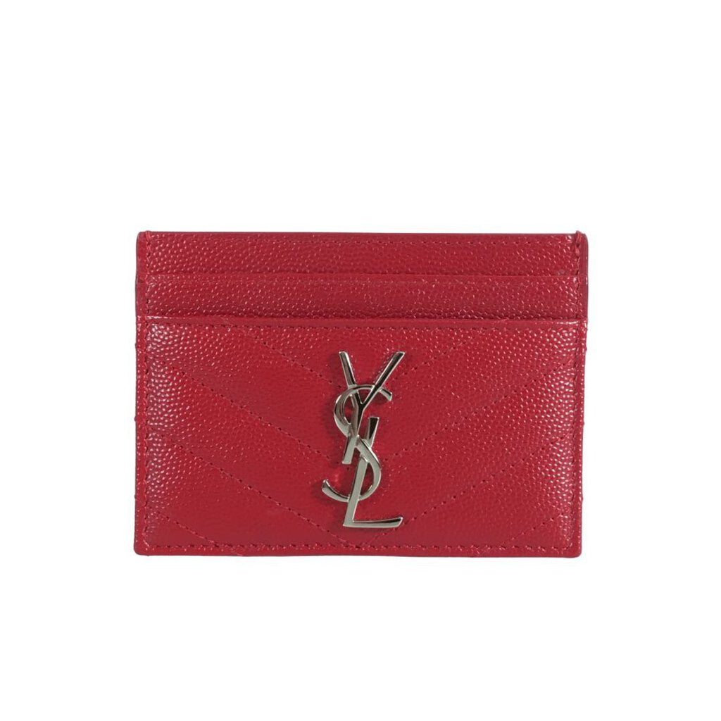 Saint Laurent (YSL) Cassandre Cardholder red shw