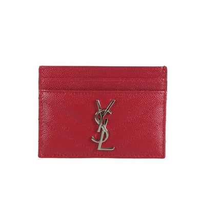 Saint Laurent (YSL) Cassandre Cardholder red shw