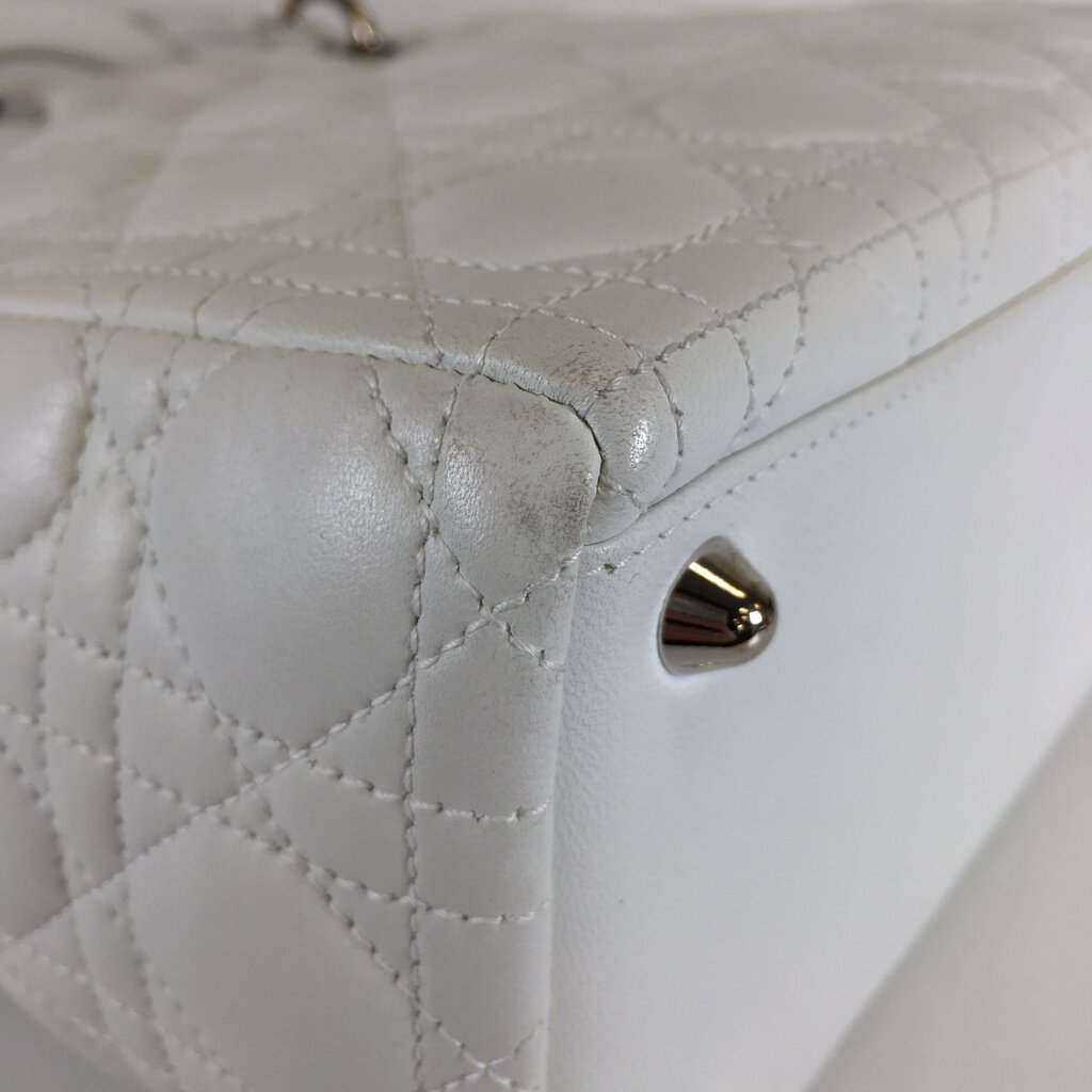 Dior Lady Dior Tote white shw