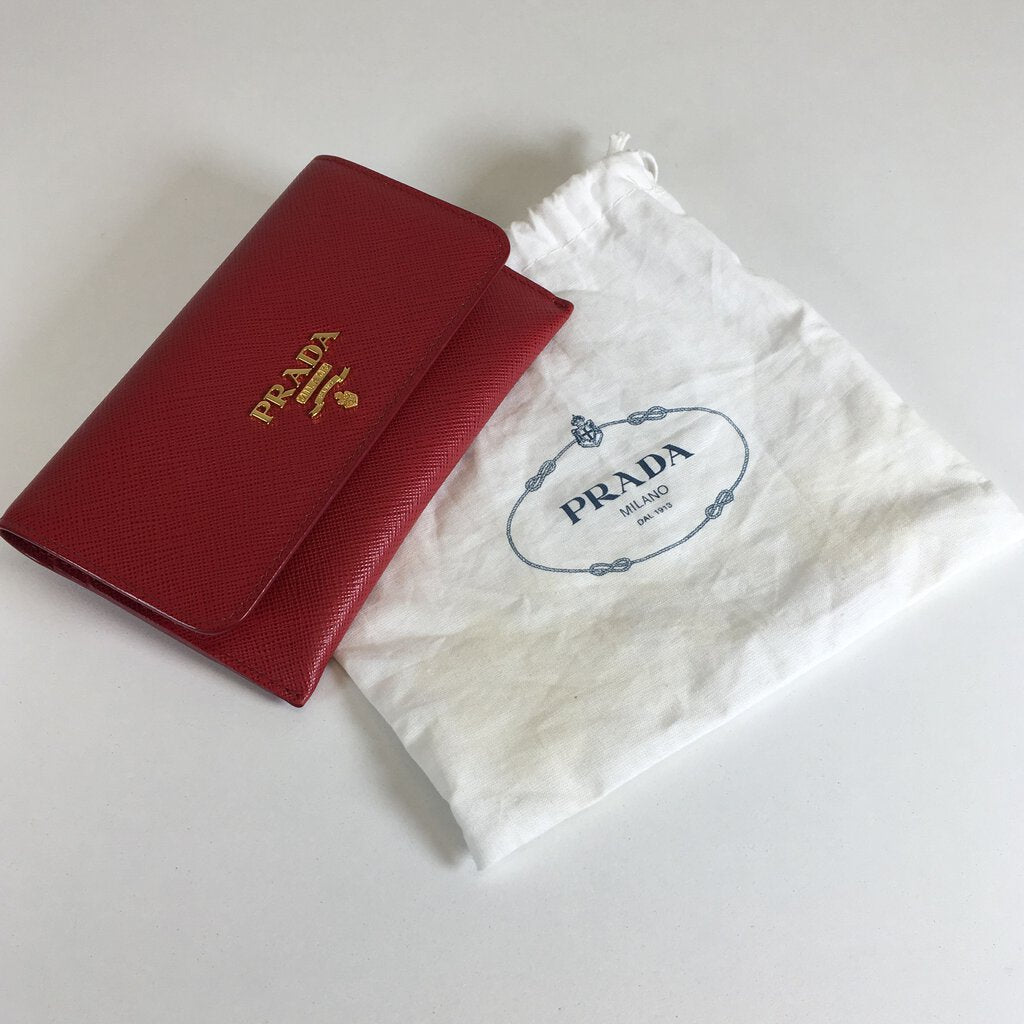 Prada Saffiano Flap Wallet