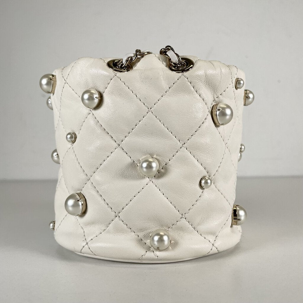 Chanel About Pearls Bucket Bag