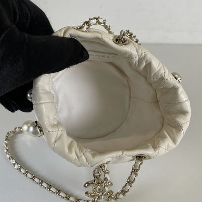 Chanel About Pearls Bucket Bag