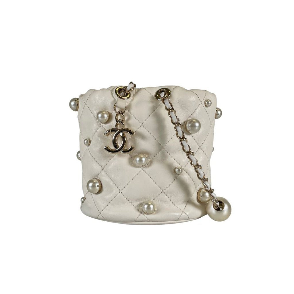 Chanel About Pearls Bucket Bag