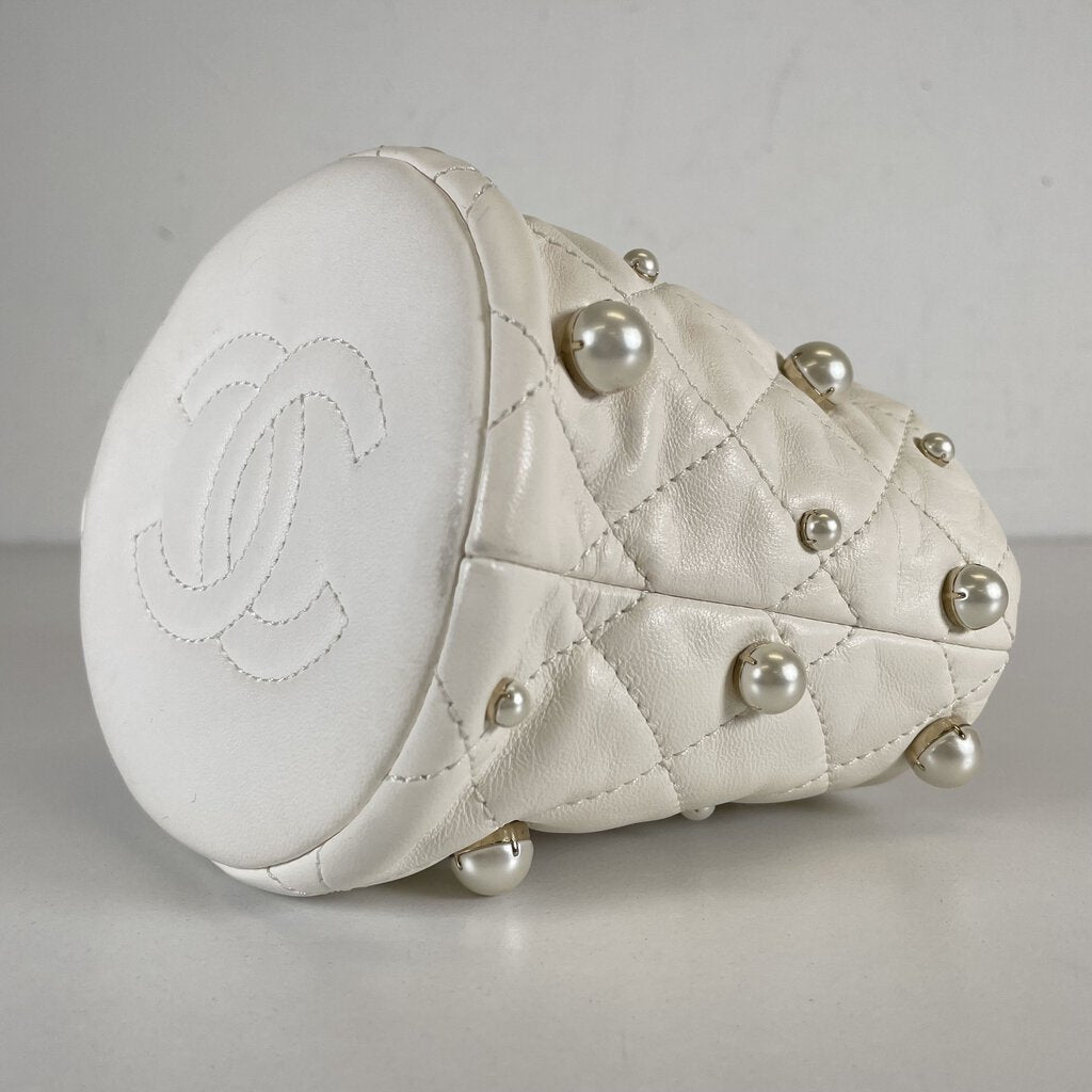 Chanel About Pearls Bucket Bag