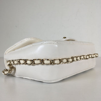 Chanel Logo Pearl Chain Bag