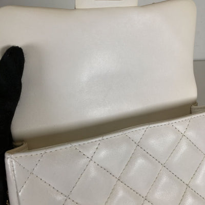 Chanel Logo Pearl Chain Bag