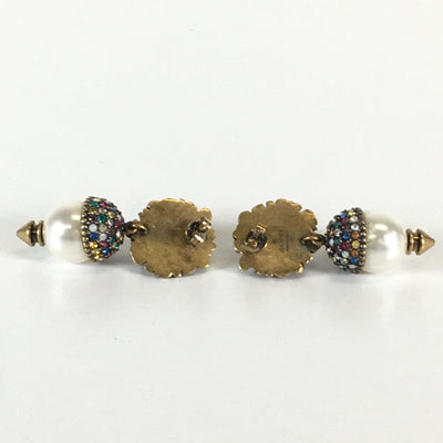 Gucci Lion Head Crystal Earrings