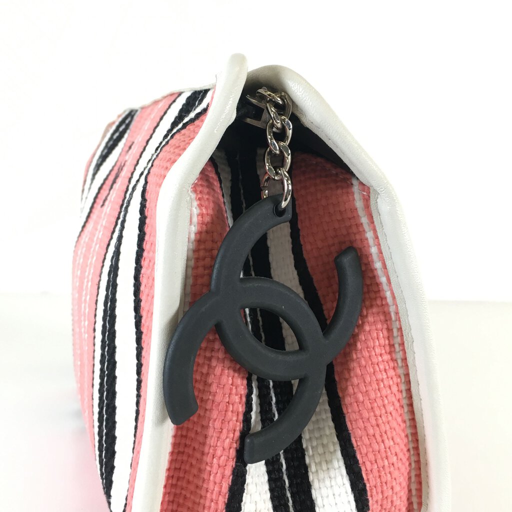 Chanel Striped Cosmetic Pouch