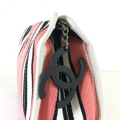 Chanel Striped Cosmetic Pouch