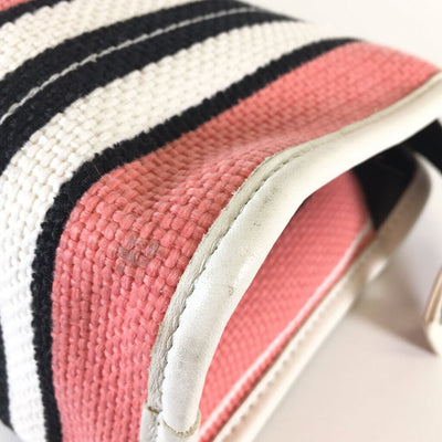 Chanel Striped Cosmetic Pouch