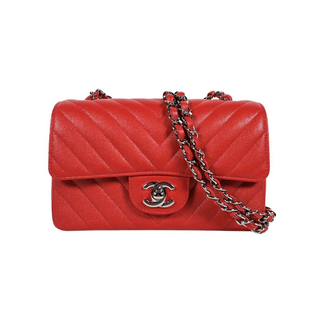 Chanel Chevron Mini Rectangle Flap