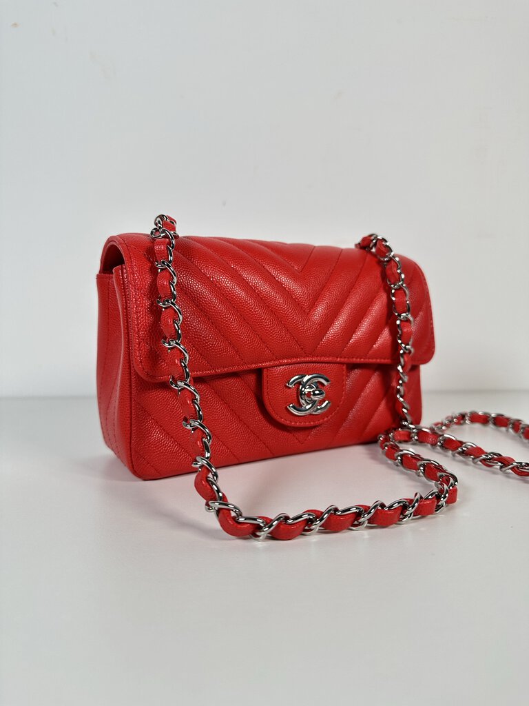 Chanel Chevron Mini Rectangle Flap