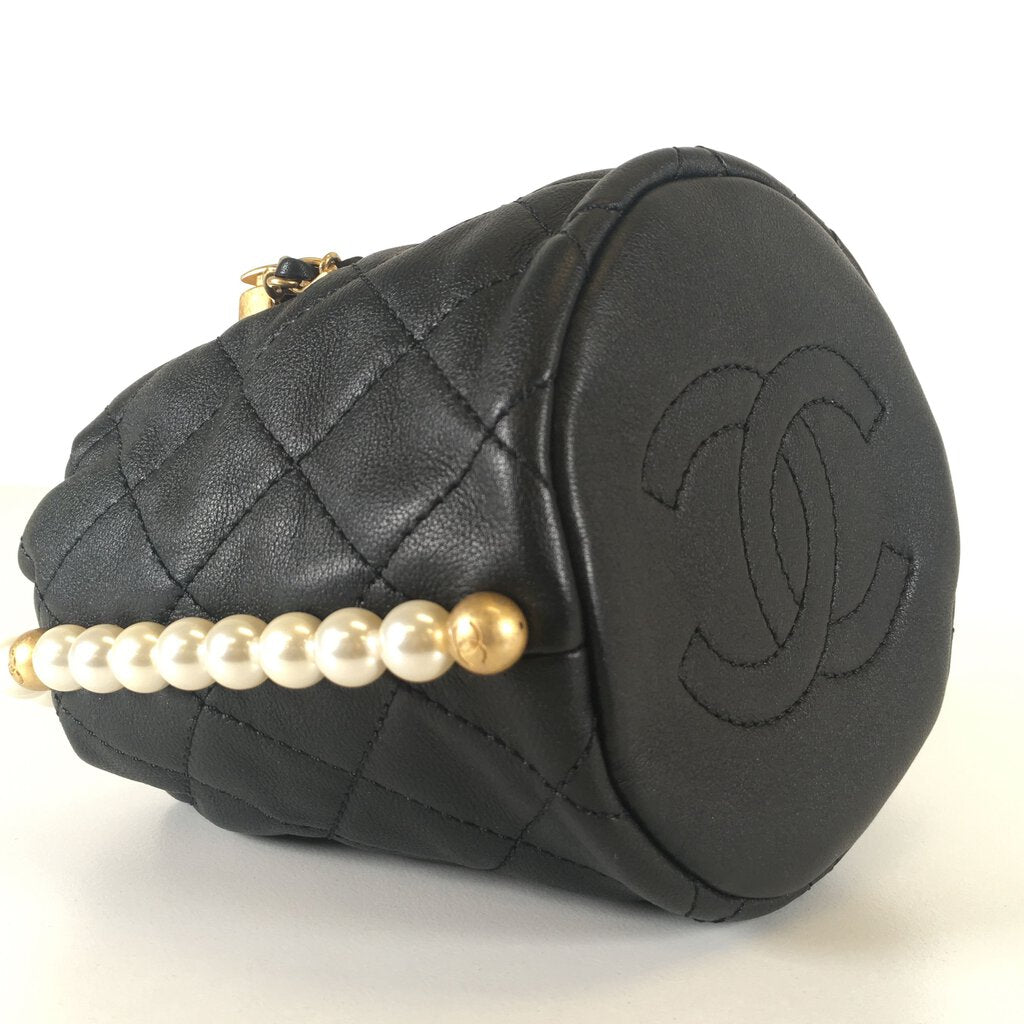 Chanel Mini About Pearls Drawstring Bucket Bag