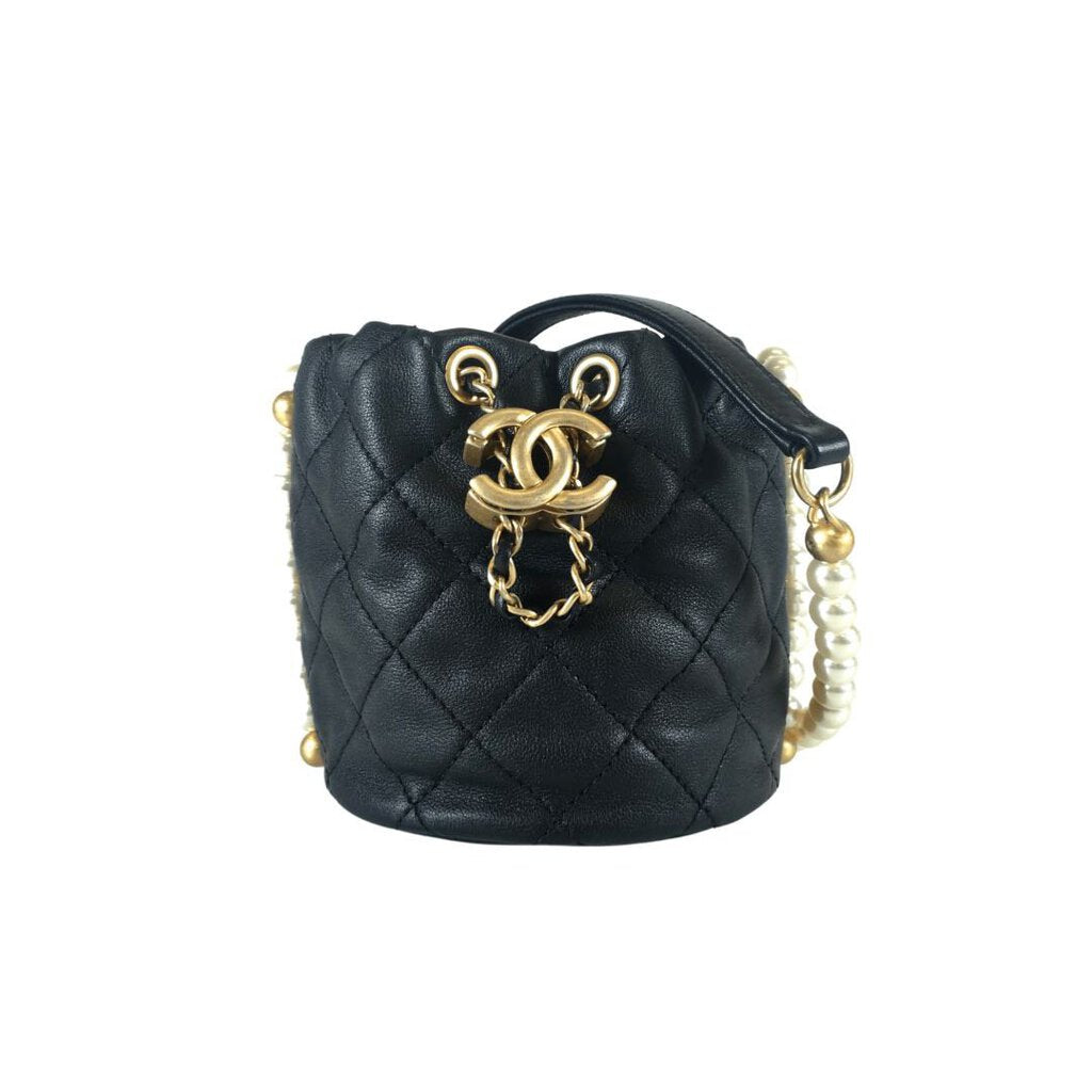 Chanel Mini About Pearls Drawstring Bucket Bag