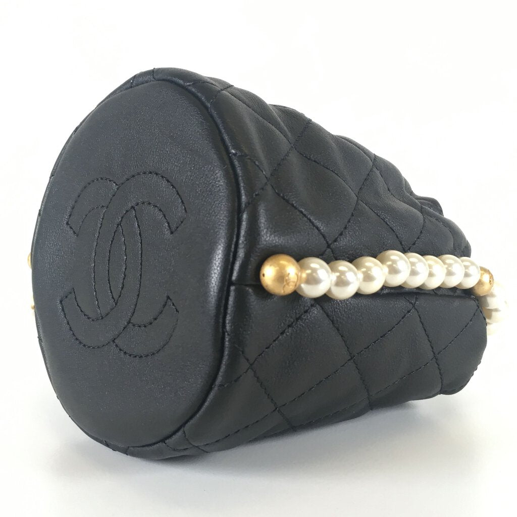 Chanel Mini About Pearls Drawstring Bucket Bag