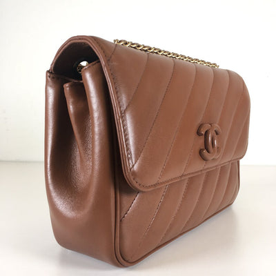 Chanel Diagonal Quilted Flap