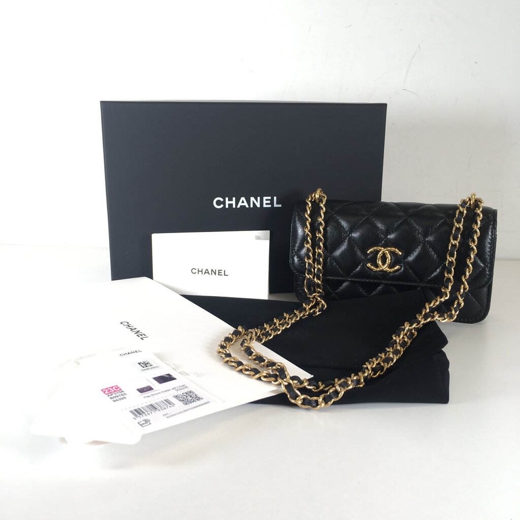 Chanel Phone Holder with Chain