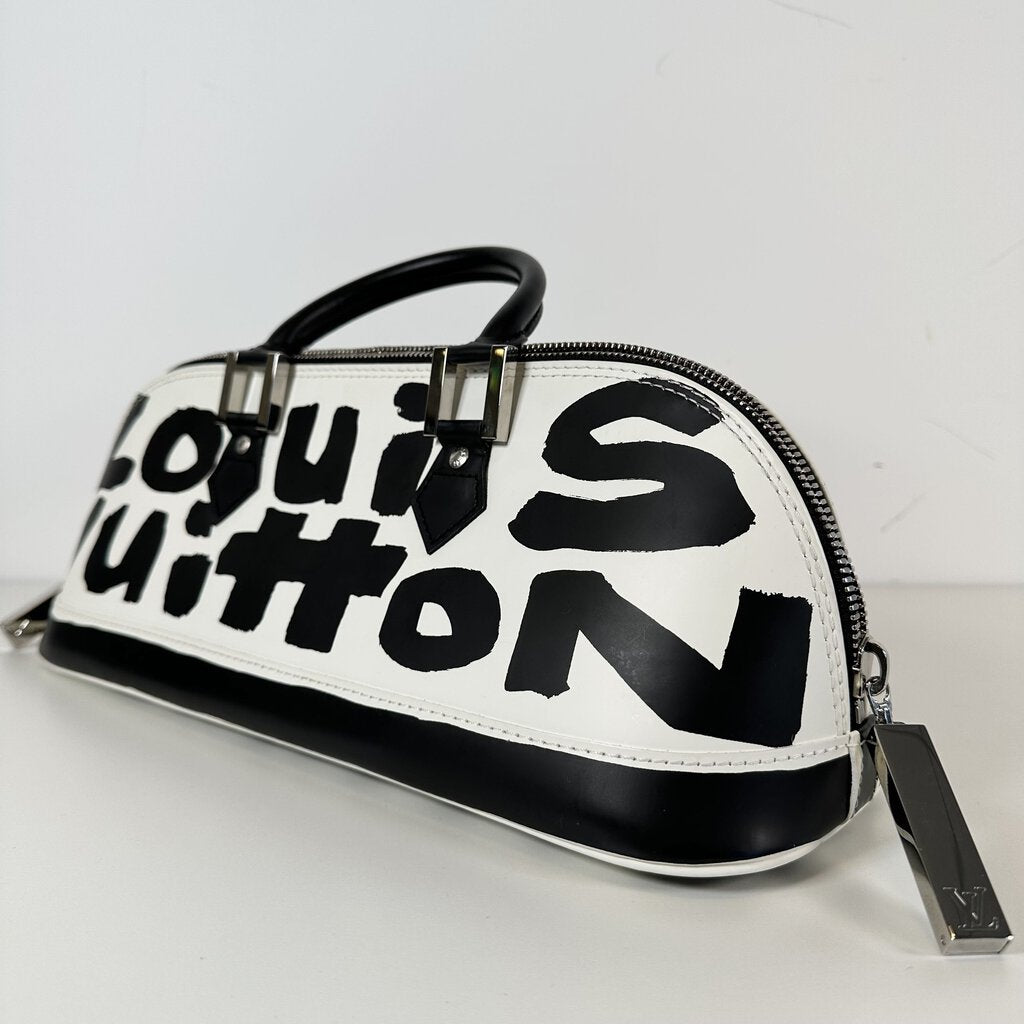 Louis Vuitton Stephen Sprouse Black White Graffiti Alma Long Horizontal