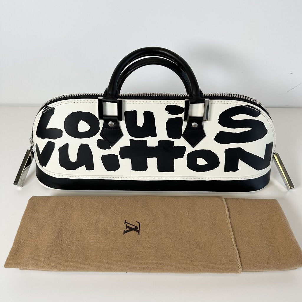 Louis Vuitton Stephen Sprouse Black White Graffiti Alma Long Horizontal