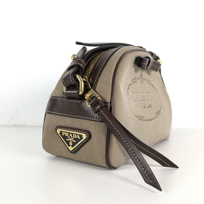 Prada Canvas Jacquard Crossbody Bag