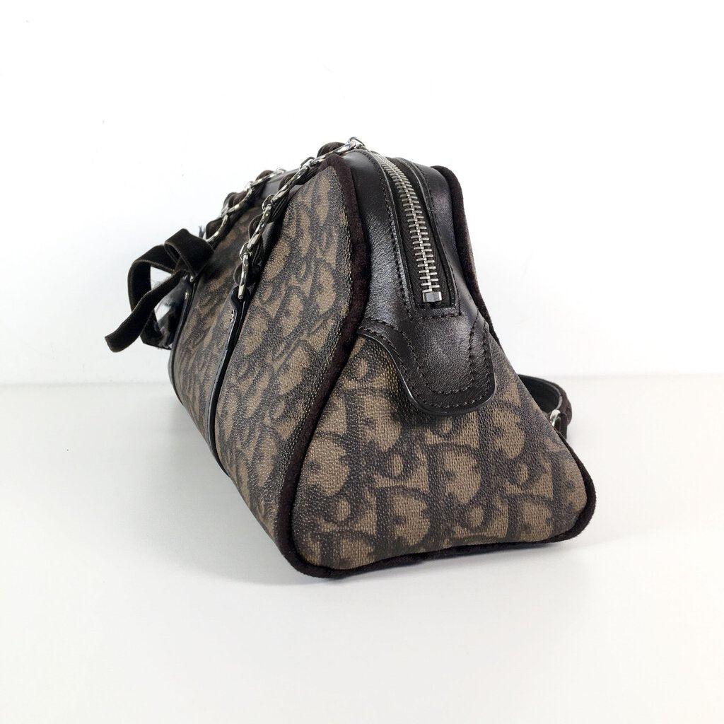 Dior Brown Oblique Trotter Romantique Bag