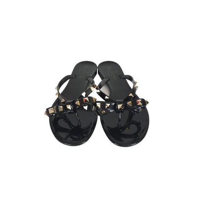 Valentino Rockstud Rubber Thong Sandals 37