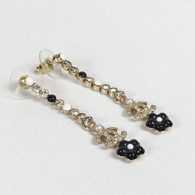 Chanel CC Crystal Drop Earrings