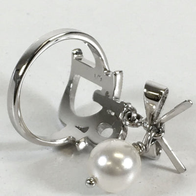 Dior Pearl Drop Bow Ring