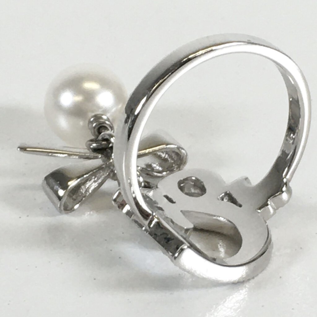 Dior Pearl Drop Bow Ring