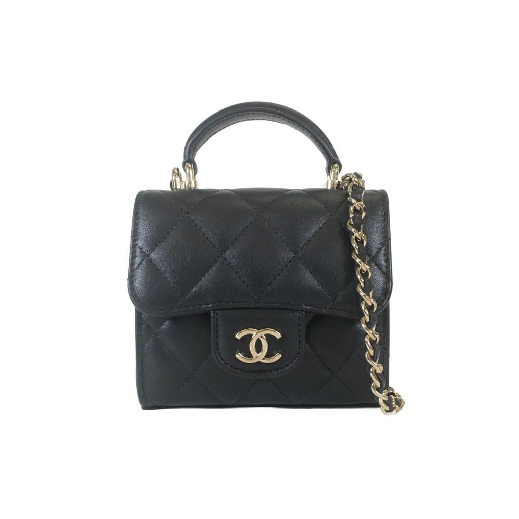 Chanel Top Handle Clutch with Chain