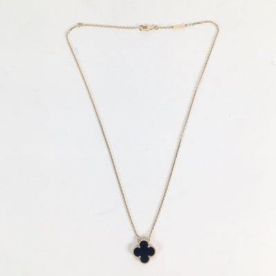 Van Cleef & Arpels Onyx Alhambra Necklace