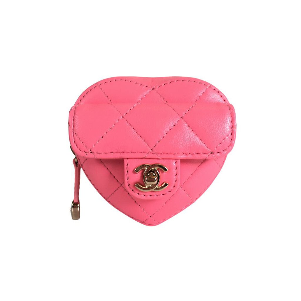 Chanel Heart Coin Purse Wristlet