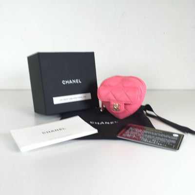 Chanel Heart Coin Purse Wristlet