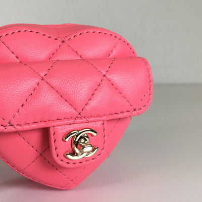 Chanel Heart Coin Purse Wristlet