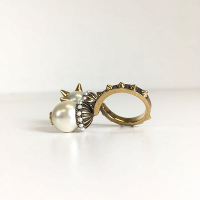 Gucci Spikes and Pearls Ring