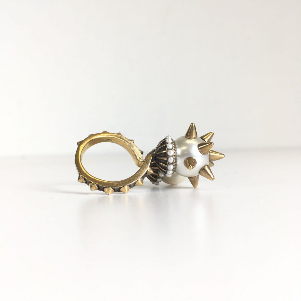 Gucci Spikes and Pearls Ring