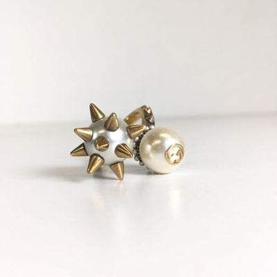 Gucci Spikes and Pearls Ring